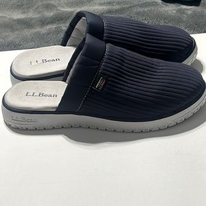 LL BEAN Women's Size 7 M Bean Sport Woven Comfort Mocs Comfort Slides Mules Blue